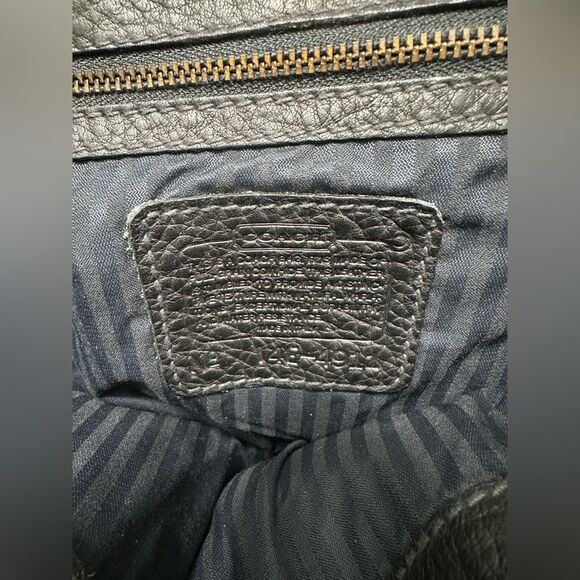 Coach Vintage Sonoma Drawstring Black Pebbled Leather Backpack main image 5